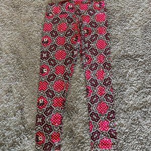 Pink Disney Tall and Curvy Minnie Mouse LuLaRoe Leggings
